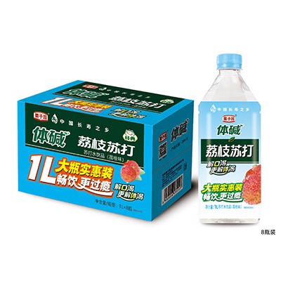 體堿荔枝蘇打水1L 體堿荔枝蘇打水1L